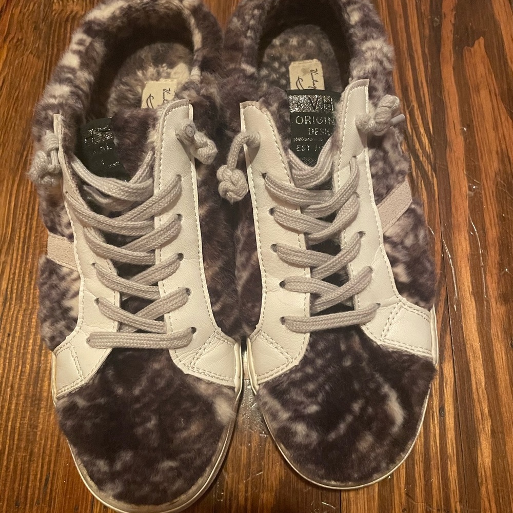 Vintage Havanas 1/2 slip on fur slide